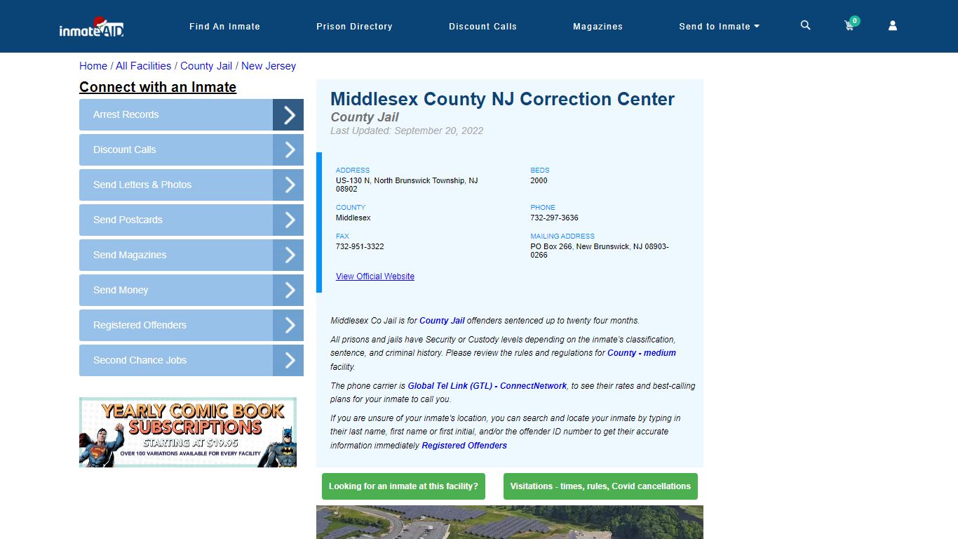 Middlesex County NJ Correction Center - Inmate Locator - North ...