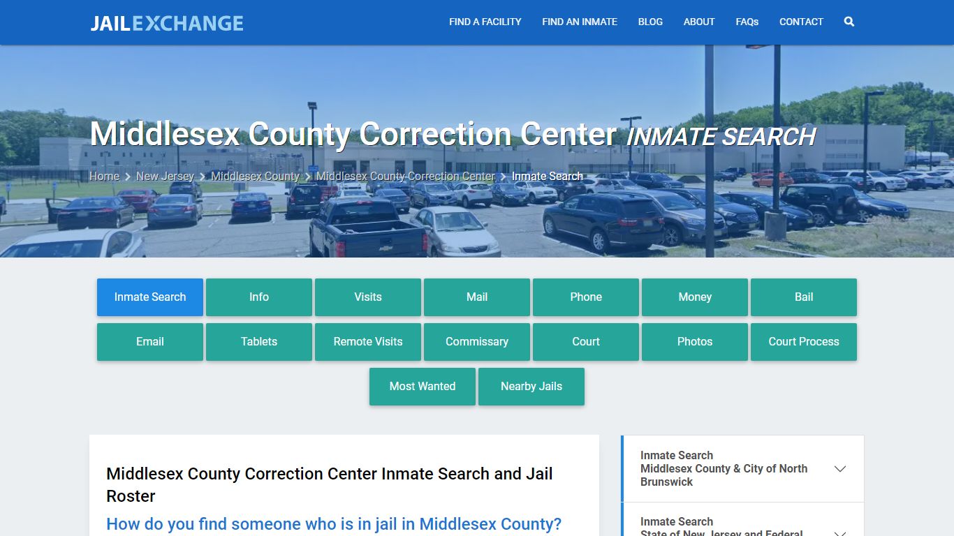 Middlesex County Correction Center Inmate Search - Jail Exchange